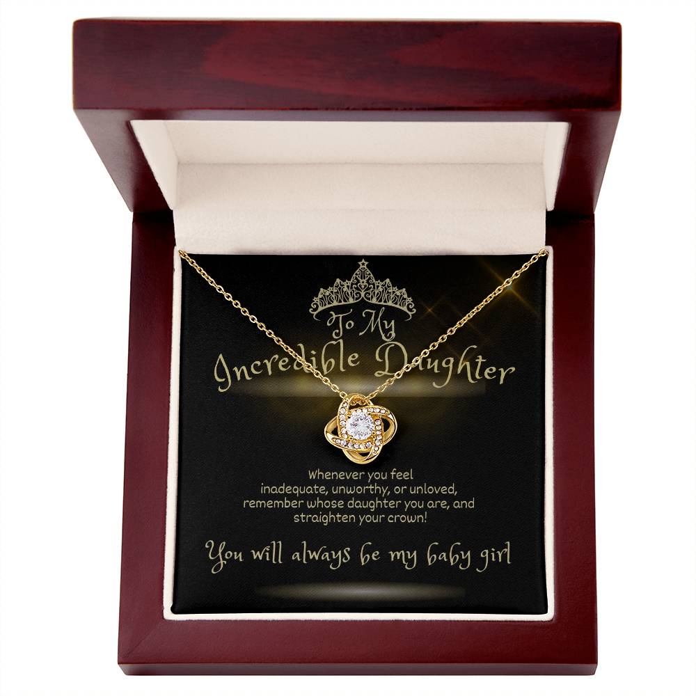 Daughter | Straighten Your Crown | Love Knot Necklace