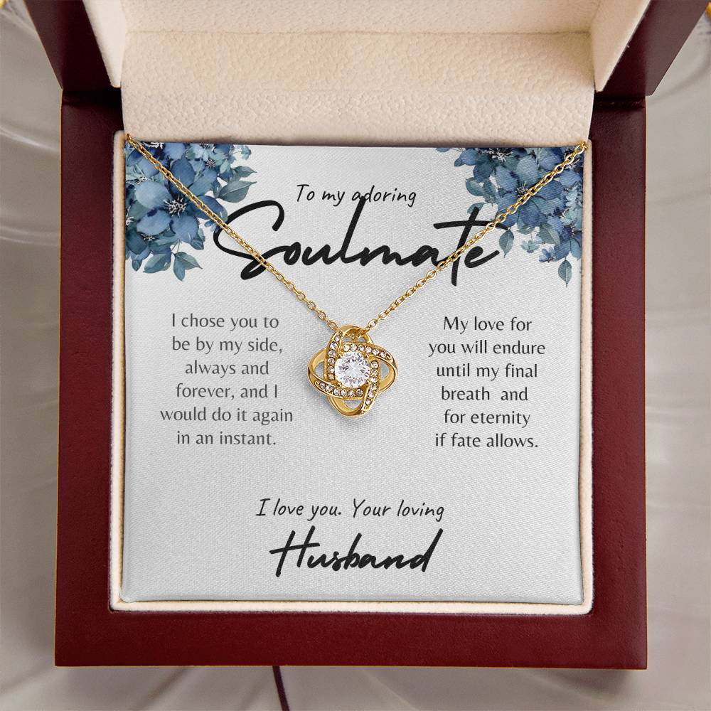 Soulmate | I Chose You | Love Knot Necklace