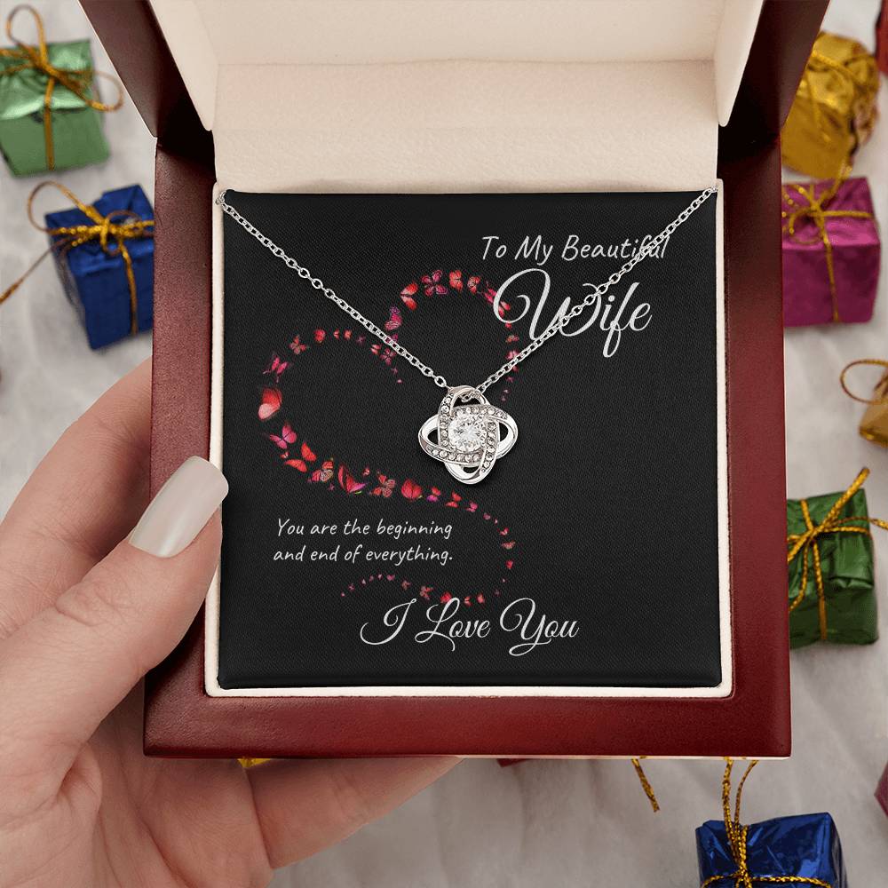 Wife | Beginning and End | Love Knot Necklace
